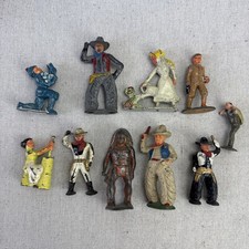 Vintage Barclay Manoil Cowboys and Indian Lead Figures Military Lot Lead Soldier