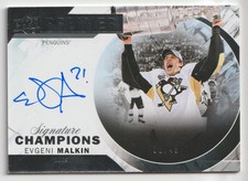 2015-16 UPPER DECK PREMIER SIGNATURE CHAMPIONS 2009 EVGENI MALKIN AUTO 38/49