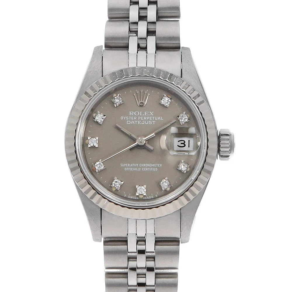 Rolex — ROLEX Datejust 10P Diamond 69174G gray R Number second hand Women