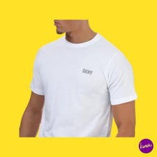 Image of DKNY Men's Giants 2-Pack Lounge T-Shirts, Cotton, Grey/White, UK M | EU M