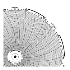 GRAPHIC CONTROLS  Circular Paper Chart, 24 hr, 100 pkg 19D944