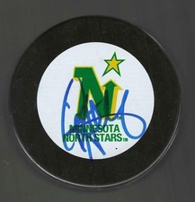 Craig Hartsburg Signed Minnesota North Stars Puck 