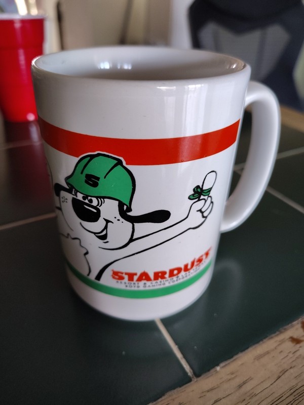 Vintage Stardust Resort & Casino Las Vegas Coffee Mug Dudley Stardust Safety