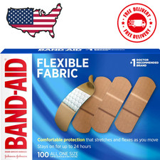 Band-Aid Brand Flexible Fabric Adhesive Bandages, 100 Count Fast Shipping