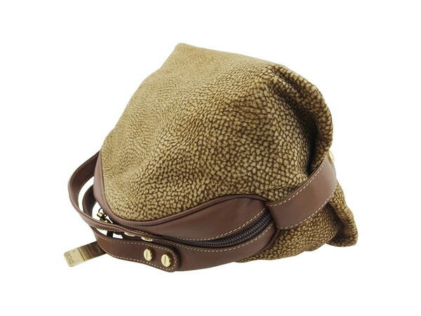 Borbonese Handbag Pattern Beige x Brown Women's B… - image 4