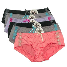 sz S - NWT Floral Trim Low-Rise Hipsters - 6 pcs Set