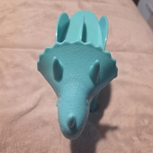 Plastic Dinosaur Taco Holder Triceratops Blue Hold 2 Tacos Unique Gift  Kids