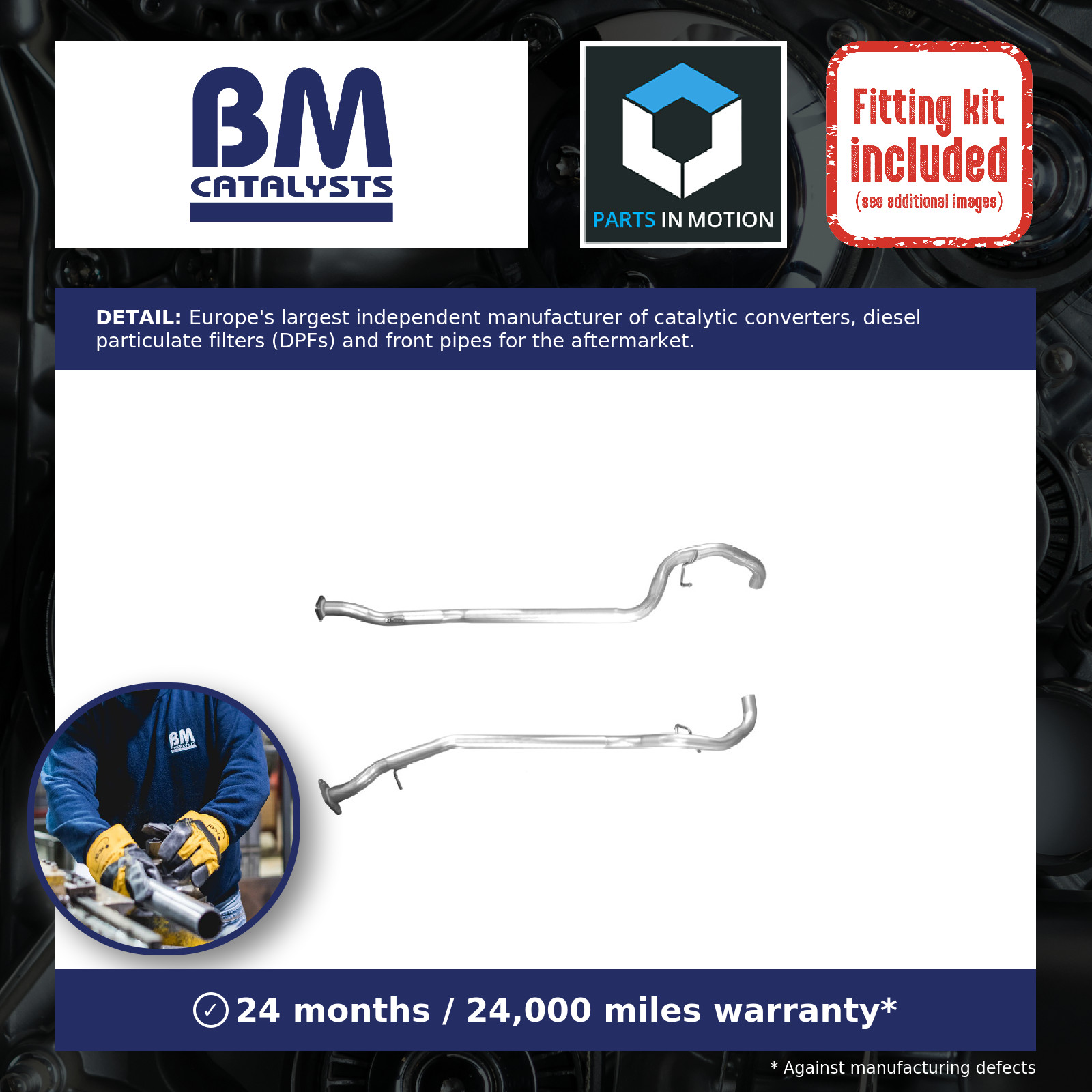 Exhaust Pipe Rear BM50868 BM Catalysts 1787297 1882614 2147628 CV615A212AC New - Image 8