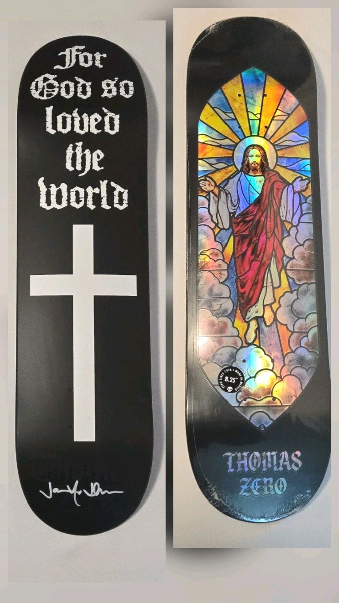 SIGNED Zero x Jamie Thomas God So Loved Skateboard Deck + Jesus