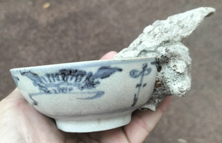 Rare Chinese Ceramic Bowl Binh Thuan Shipwreck South China Sea circa 1608