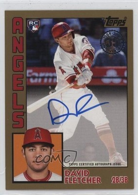 2019 Topps 1984 Baseball Rookies Gold /50 David Fletcher #84R-DF Auto RC r9d
