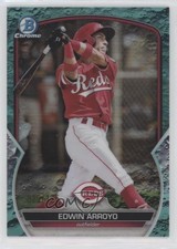 2023 Bowman Chrome Prospects Aqua Lunar Crater Refractor 29/125 Edwin Arroyo pe8
