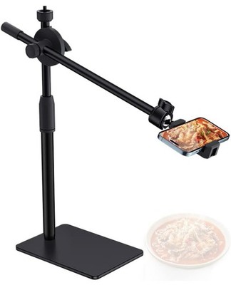 Overhead Phone and Camera Mount Stand For YouTube Live Video Cooking Makeup