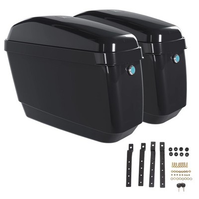 Hard Saddlebags Bag For Harley Davidson Softail Dyna Honda Cruiser