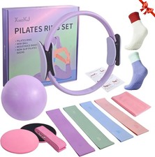 Women's Home Pilates Set: Pilates Ring and Ball Combo W/Res Bands, Starter Kit