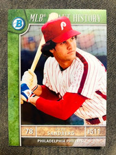 2017 Bowman Draft Ryne Sandberg MLB Draft History Chrome Insert Card