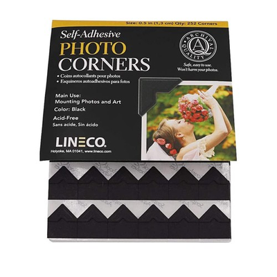 #ad Adhesive Photo Corners 0.5quot; Archival Acid Free Pressure Sensitive Black 252Pack $7.36