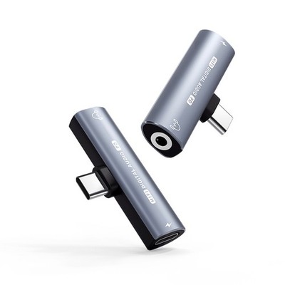 USB C to Audio & Fast Charger 2-in-1 Adapter Converter for Gaming Samsung Phones