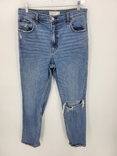 Abercrombie  Fitch Jeans Womens 31 12 Blue 90s Slim Straight Ultra High Rise