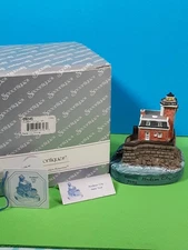 Spoontiques Hudson City, NY Lighthouse #09245 W/Box & Card- EXCELLENT CONDITION 