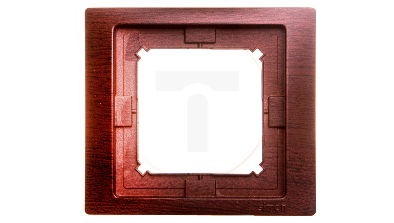 Simon Basic Neos Single frame IP44 mahogany BMRC1B/050 /T2UK