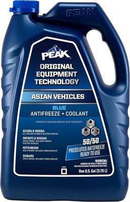 Extended Life Blue 50/50 Prediluted Antifreeze/Coolant 1 Gal For Asian Vehicles