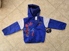 Kids Disney Marvel Spider-Man Windbreaker Jacket Hoodie Size 3T Lightweight 