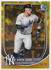 2025 Bowman Chrome Sapphire Aaron Judge Gold Refractor /50 #99 New York Yankees