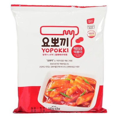 Yopokki Reiskuchen Pouch Topokki Sweet&Spicy 140g Tteokbokki Rice Cake 