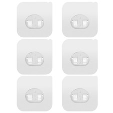 Lsnisni 6 Pack Shower Caddy Adhesive Replacement, Strong Adhesive Hooks for