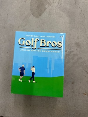 Golden State Warriors Stephen Curry & Klay Thompson GOLF BROS Bobblehead FREE  