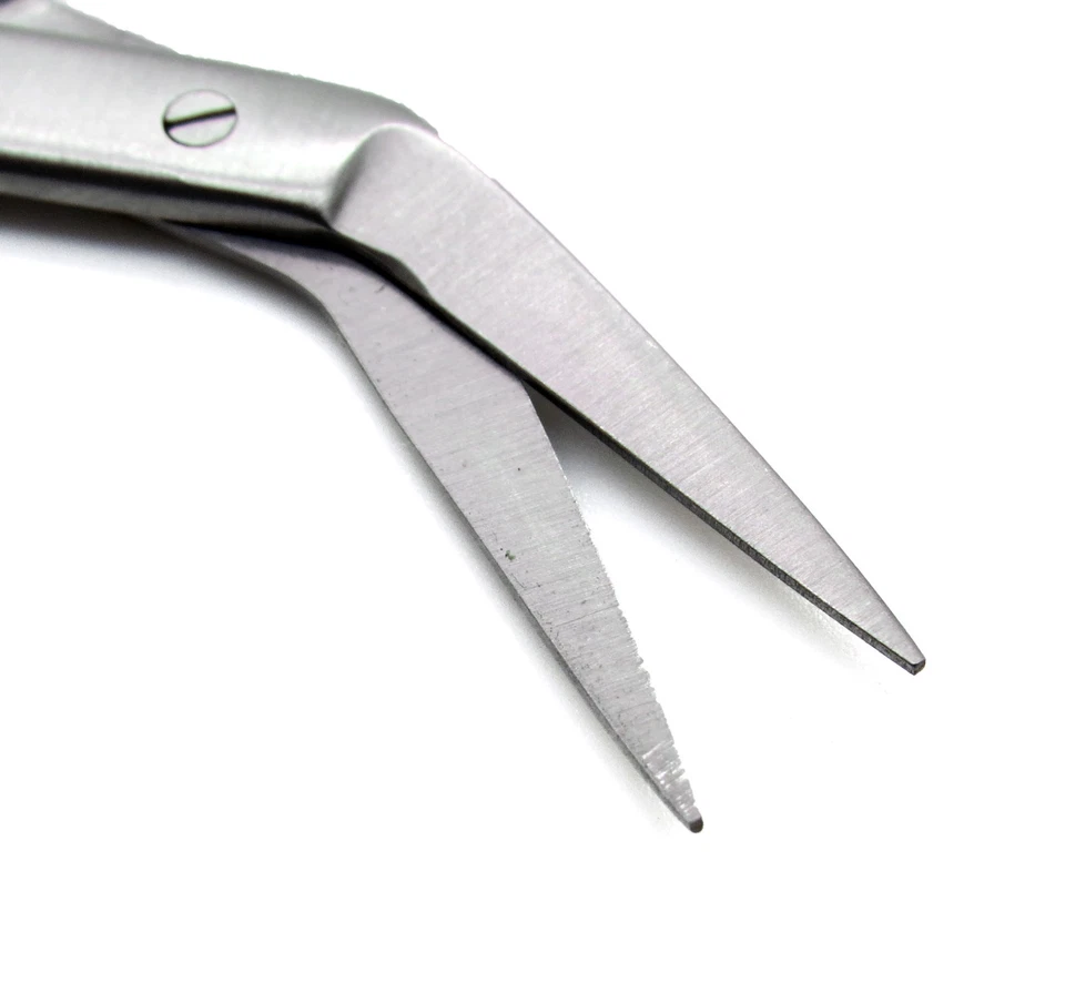 3× Universal Micro Iris Scissors Angled 4.5" Sharp/Sharp Premium Instruments - Image 4 of 4