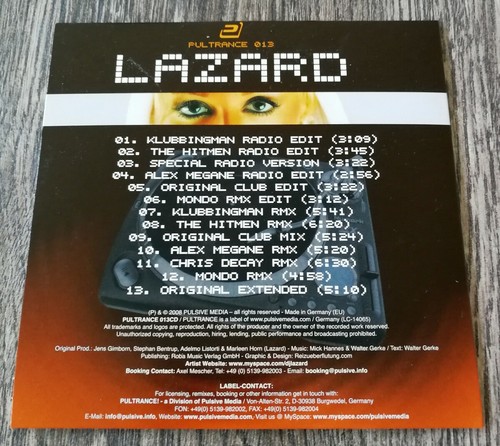 LAZARD - I Am Alive 13 Mixes incl. The Hitmen Remix - Promo-CD NEW + RAR - Picture 2 of 7