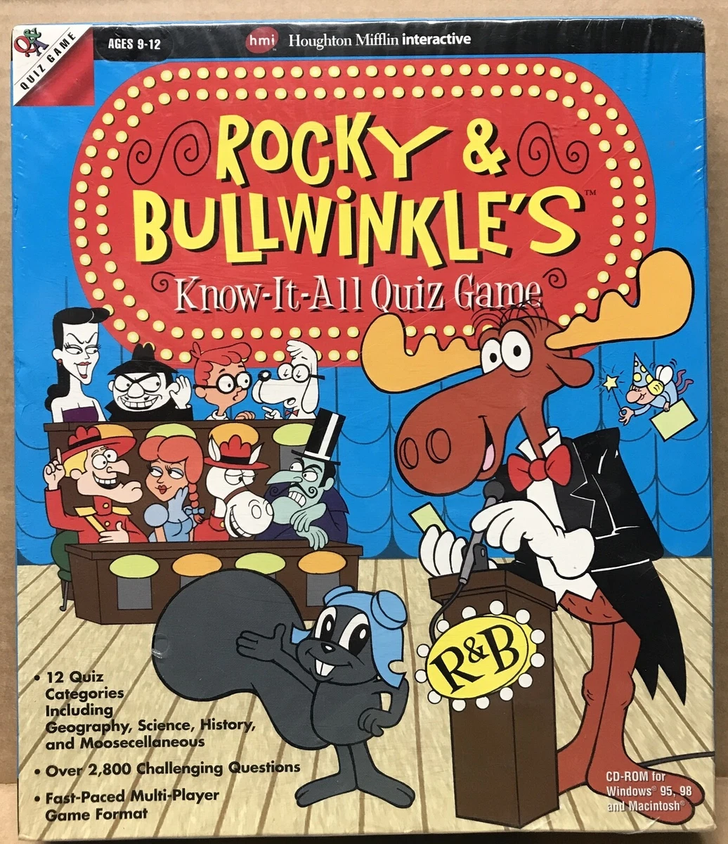 Rocky Bullwinkle s Know It All Quiz Game 046442938051 Mac Win CD ROM