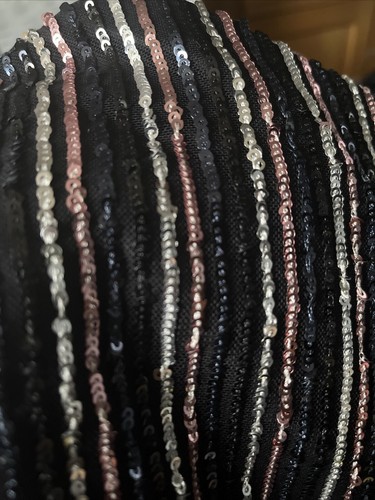 Phase Eight Jaylin Sequin Stripe Black Multi Maxi Dress UK Size 8 / RRP £199 - Picture 8 of 8