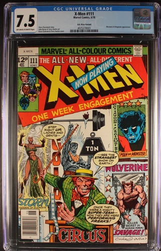 The X-MEN  #111  High Grade!  CGC 7.5 Newsstand! U.K. Price Variant   4025278001