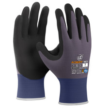 10 x UCi Adept 360 Microfoam Palm Coated Gloves Breathable Comfort Grey