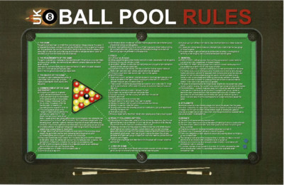 OFFIZIELLES POSTER POSTER POSTER UK BRITISCH 8 BALL ENGLISCHES TISCHSCHILD DRUCK A3 A4