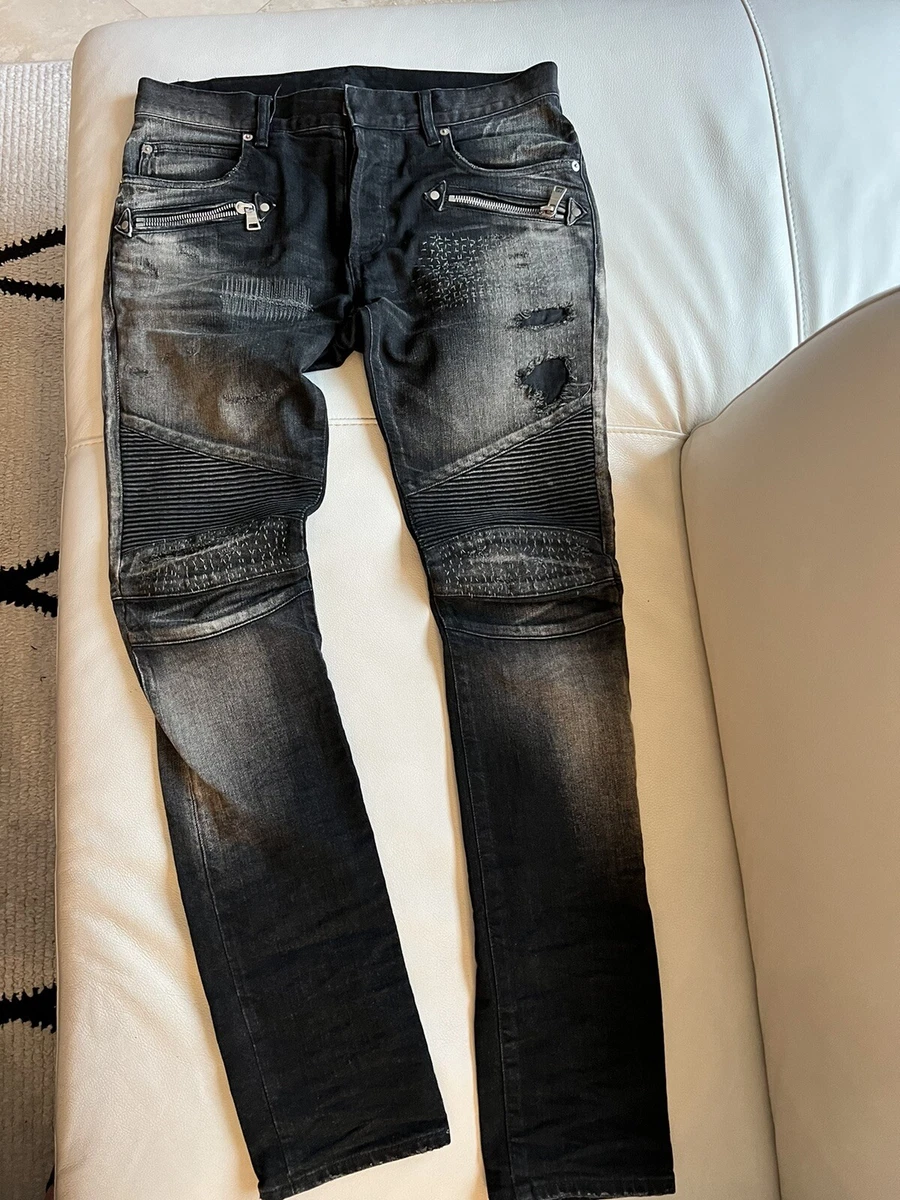 Authentic Men s Balmain Biker Denim Jeans 1000 Authentic. Hard To Find Style