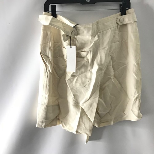 $390 Helmut Lang Womens Dupioni Cargo Silk Bermuda Short Size 2 Ivory Shorts New - Picture 5 of 10