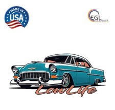 Lowlife Hotrod Decal Sticker Airride Bagged Low Life Slammed Chevy Tri Five 55
