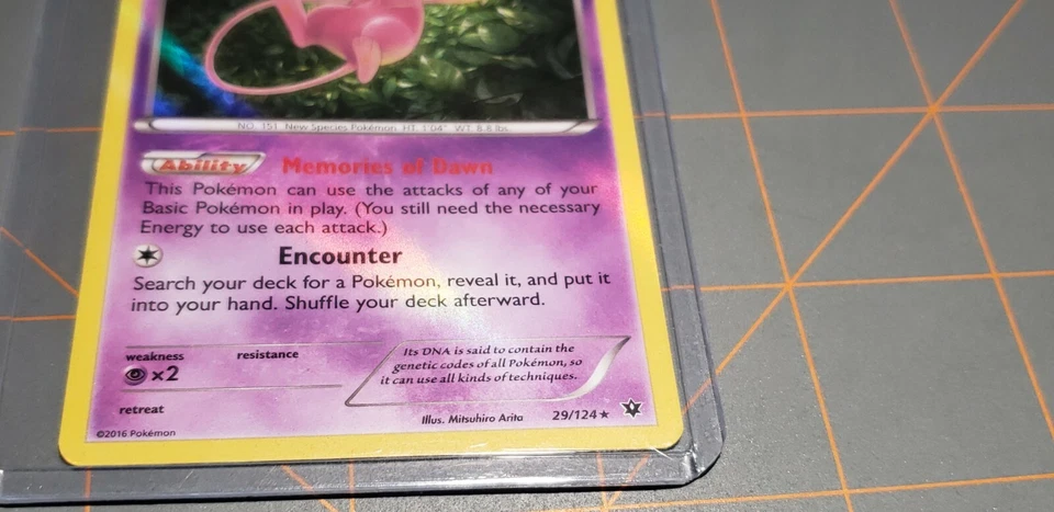 Mew 29/124 Holo Bleed Misprint ERROR Pokemon XY Fates Collide Rare Mint - Image 4 of 4