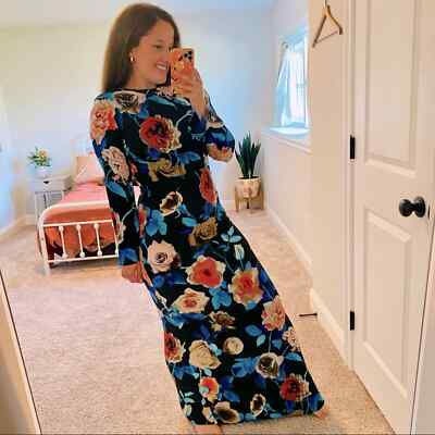MSGM Milano Blue Red Black Rose Floral Long Sleeve Maxi Gown Dress XS | eBay MSGM Milano Blue Red Black Rose Floral Long Sleeve Maxi Gown Dress XS | eBay