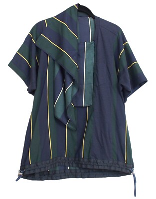 Sacai Striped Short Sleeve T-Shirt Size 3 US L | eBay