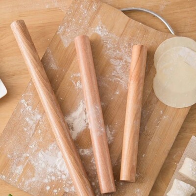 Neues Buchenholz Mini Nudelholz - Massivholz Haushalt Knödel Haut & Teig