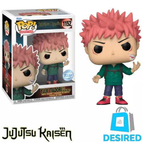 Yuji Itadori with Sukuna Mouth 1152 Jujutsu Kaisen Funko Pop In POP Protector