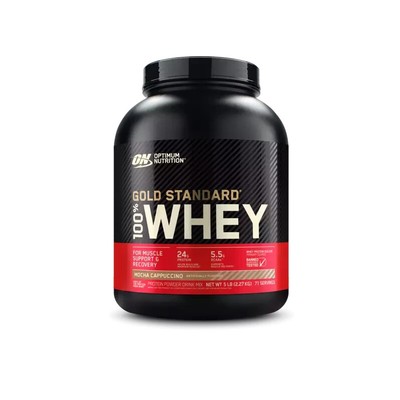 Optimum Nutrition (Mocha Cappuccino) Gold Standard 100% Whey  Protein 5LB