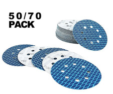 50 Pcs 5 Inch 8 Hole Sanding Disc Hook  Loop Sander Pads Sand Paper 60-600 Grit