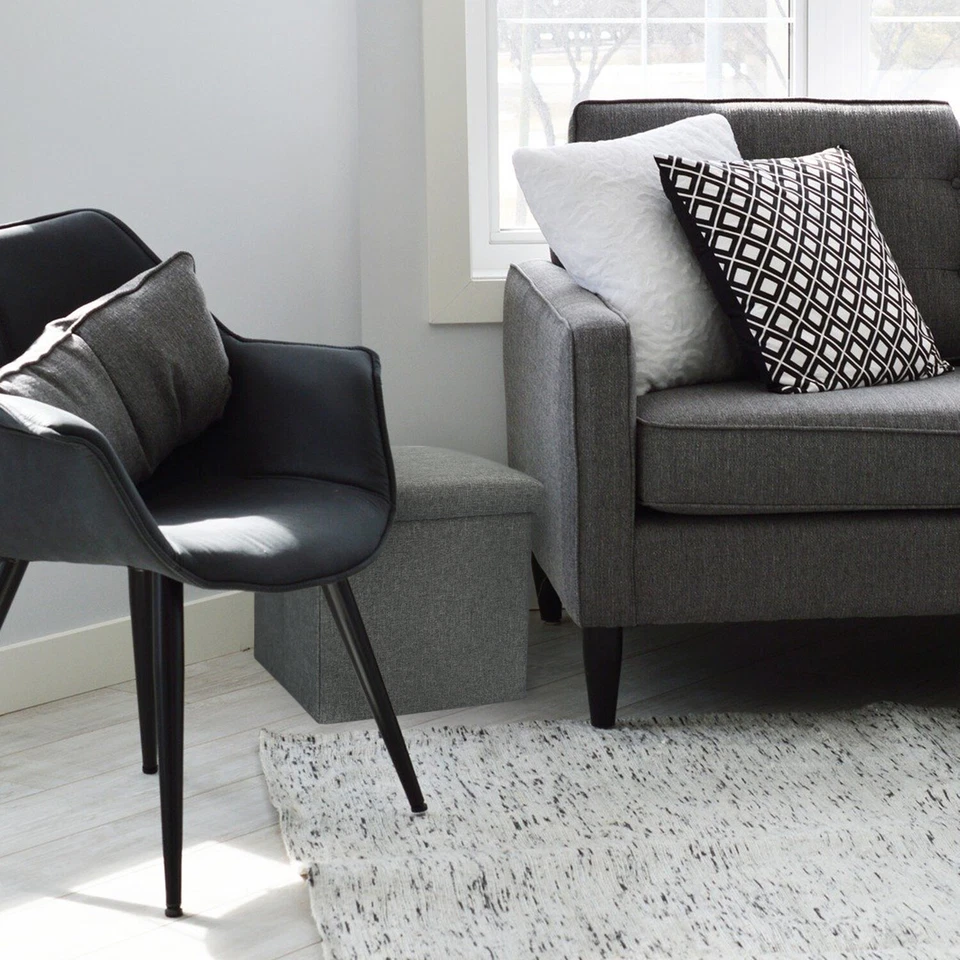 Faltbarer Hocker - Sitzhocker mit Stauraum - Aufbewahrungsbox - grau  - 40 L - Bild 2 von 4