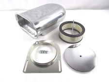 Hillborn Style Aluminum 4 Barrel Carb Hood Scoop Flames Polished E40002p